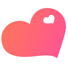 Pink Heart Shapes on a White Background