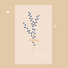 A kraft paper envelope with a wildflower.