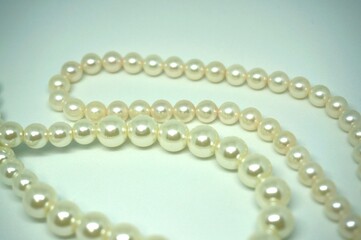 pearl necklace isolated on white background