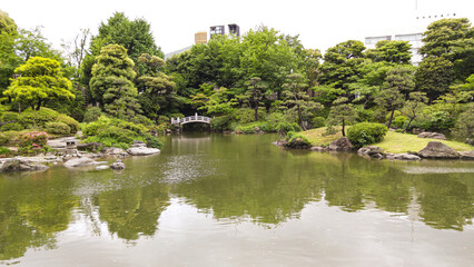 Fototapeta na wymiar Former Yasuda Garden in Tokyo, Japan
