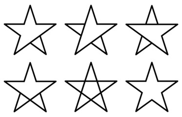 Star icon. Set of star pictogram. Vector illustration.