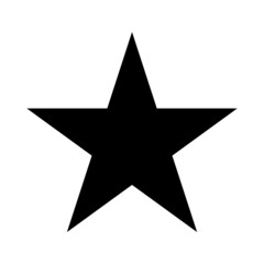 Star icon. Black star pictogram. Vector illustration.