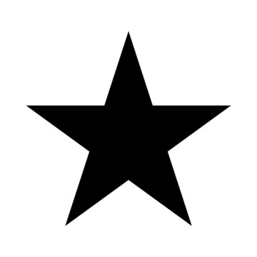 Star icon. Black star pictogram. Vector illustration.