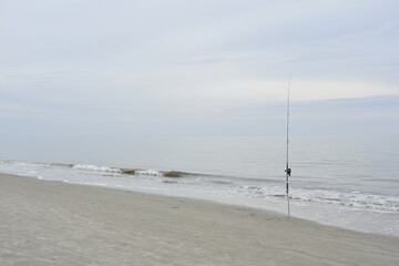Surf casting - beach fishing pole - Hilton Head Island South Carolina