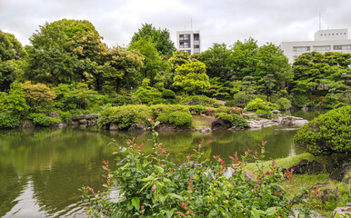 Fototapeta na wymiar Former Yasuda Garden in Tokyo, Japan