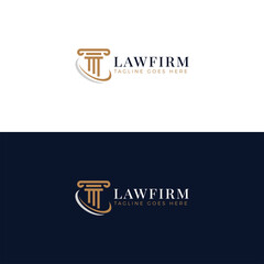 pillar law firm logo design vector illustration
