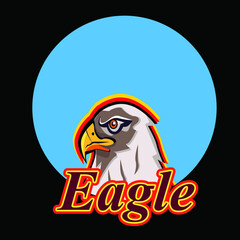 illustration, sport, logo, mascot, vector, symbol, eagle, design, bird, animal, icon, emblem, team, badge, head, esport, wild, art, wing, sign, game, hawk, character, angry, power, gaming, predator, g