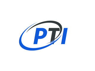 PTI letter creative modern elegant swoosh logo design