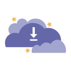 Cloud icon vector illustration. File technology cloud concept