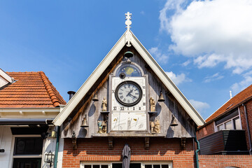 Fototapeta na wymiar Ootmarsum, The Netherlands - May 13, 2021: Sightseeing in touristic traditional villlage Ootmarsum in Twente, Overijssel in The Netherlands