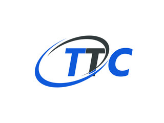 TTC letter creative modern elegant swoosh logo design