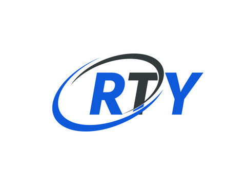 RTY letter creative modern elegant swoosh logo design
