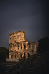 Colosseum in Rome shot from an unusual angle