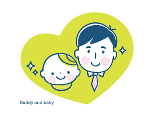 シンプルな家族の顔のアイコンイラスト素材