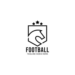 Football Club Logo Template. Vector Illustrator.