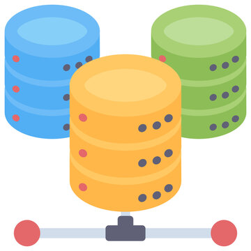 Trendy design icon of network database

