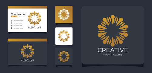 beauty and fashion flower with abstract design inspiration