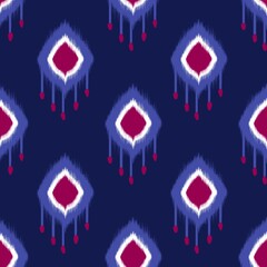 Ikat geometric folklore ornament. Tribal ethnic texture. Seamless striped pattern in Aztec style. Figure tribal embroidery. Indian, Scandinavian, Gyp sy, Mexican, folk pattern.ikat pattern. 
