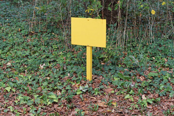 Yellow sign woods
