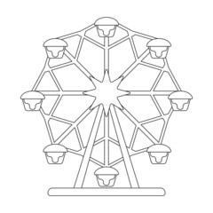 Wheel of review vector icon.Outline vector icon isolated on white background wheel of review.