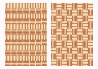 Modern striped pattern. Set of seamless vector pattern for textile design, fabric, print, carpet. Minimal design vector background.