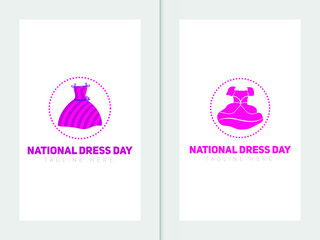 National Dress Day Modern Logo template with vector