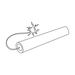 Dynamite vector icon.Outline vector icon isolated on white background dynamite.