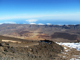 Old caldera of Teide volcano
