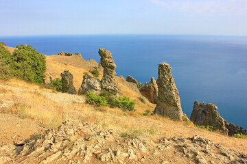 Rocks of Karadag are beautiful places of Crimea