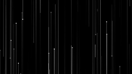 Simple black background animation with gently moving white and grey straight vertical lines and spheres. This dark minimalist motion background is full HD and a seamless loop. - Powered by Adobe