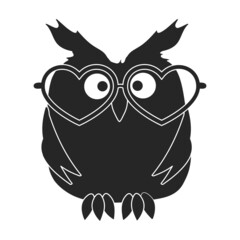 Owl vector icon.Black vector icon isolated on white background owl.