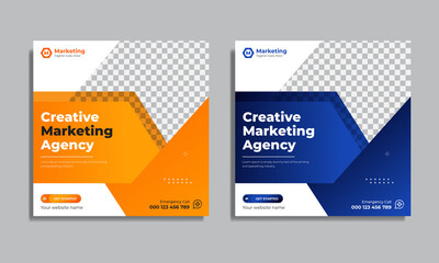 Creative corporate social media post for digital marketing promotion template premium vector