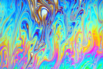 abstract background. macro photograph of the surface of a soap bubble