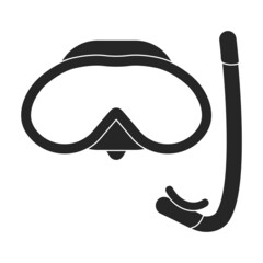 Diver glasses vector icon.Black vector icon isolated on white background diver glasses.