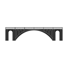 Bridge vector icon.Black vector icon isolated on white background bridge.