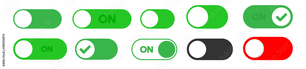 Poster switch button sign, toggle icon
