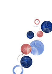 Circle design background with overlapping circles pattern. Banner with colored circles. Vector