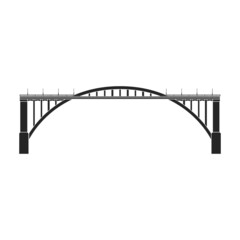 Bridge vector icon.Black vector icon isolated on white background bridge.