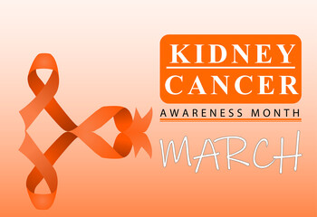 Poster Or Banner Vector Design Of Kidney Cancer Awareness Month March © Senalfred