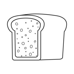 Isolated object of bread and loaf icon. Set of bread and slice stock symbol for web.