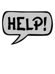 HELP Comic Sprechblase 