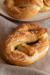 Homemade Fresh Baked Pretzel with Sea Salt