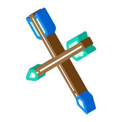 arrow for aiming isometric icon vector. arrow for aiming sign. isolated symbol illustration