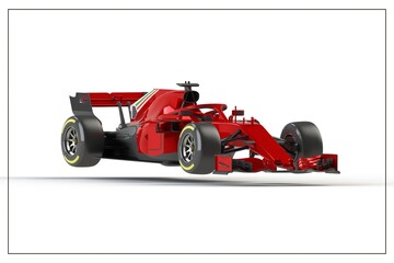 3d illustration of an F1 car.