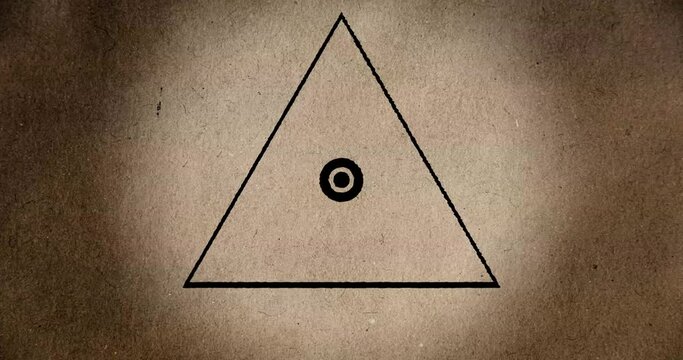 Hypnotic triangle eye background