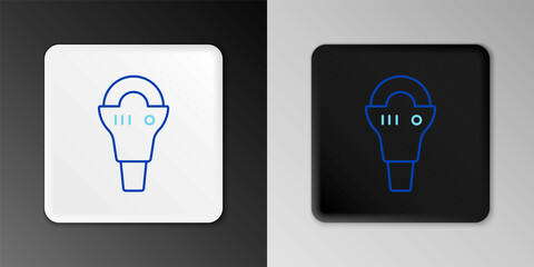 Line Angle grinder icon isolated on grey background. Colorful outline concept. Vector