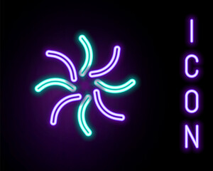 Glowing neon line Black hole icon isolated on black background. Space hole. Collapsar. Colorful outline concept. Vector