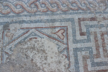 heart symbol in ancient mosaic