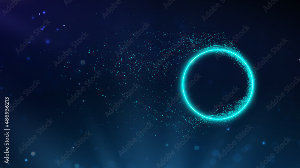 Poster data circle digital technology background. internet network abstract background. big data circle vec