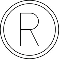 Trademark symbol icon black color vector image.